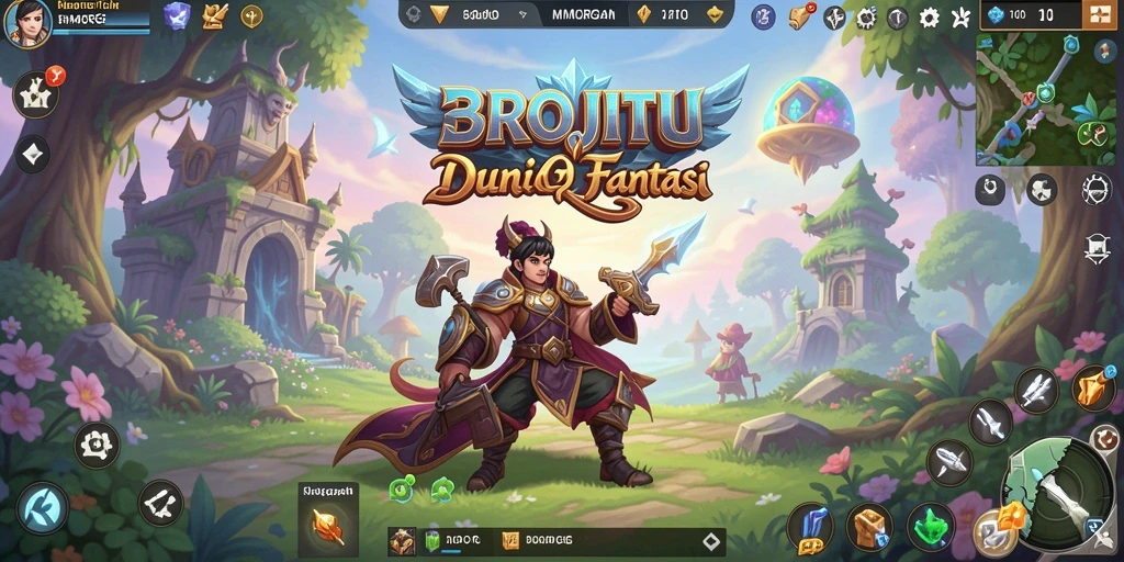 Tampilan epik dari gameplay <strong>BROJITU</strong> dalam dunia MMORPG.