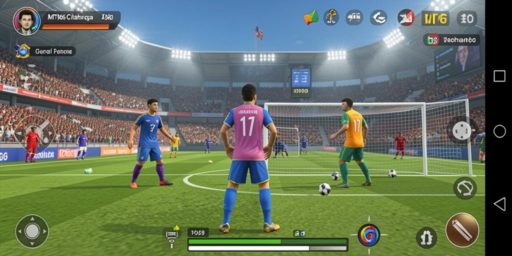 Tampilan menarik dari gameplay MT966 yang menampilkan olahraga dinamis.