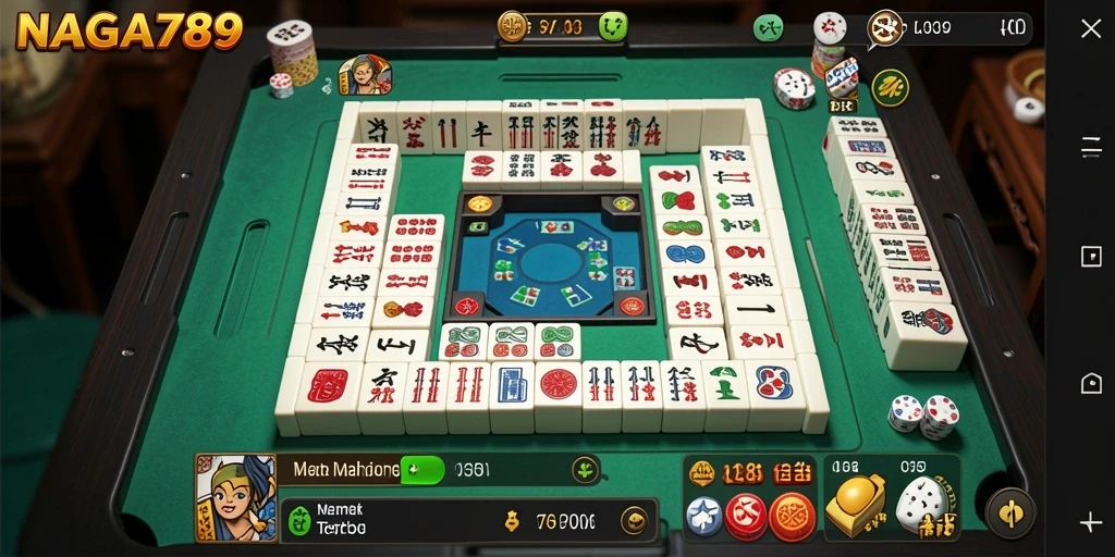 Screenshot utama menunjukkan gameplay Mahjong yang seru dan menarik.