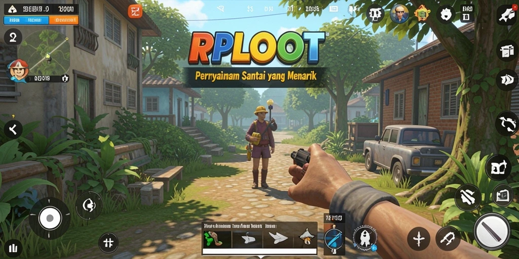 Tangkapan layar gameplay RPLOOT yang penuh warna dan menarik.